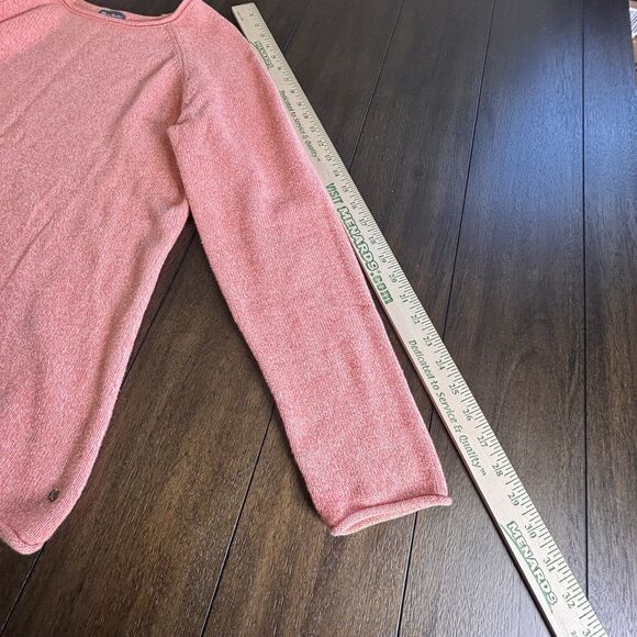 Eddie Bauer Sweater Womens XL Orange Pullover Chunky Knit Fishermans Roll Neck - Picture 6 of 8